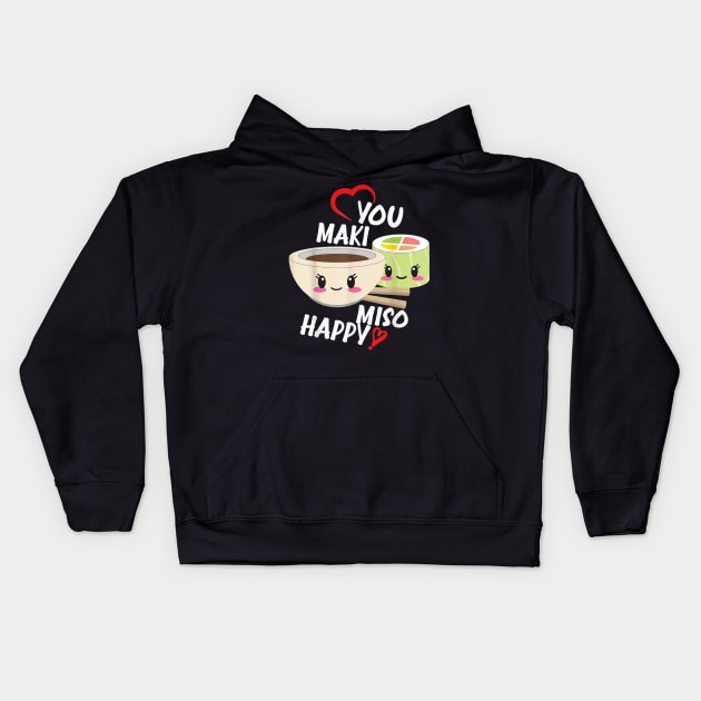 you maki miso happy Kids Hoodie by Uri Holland 